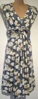 CHICO JACKS GREY YELLOW FLORAL SLEEVELESS NURSING DRESS SIZE 12