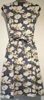 CHICO JACKS GREY YELLOW FLORAL SLEEVELESS NURSING DRESS SIZE 12
