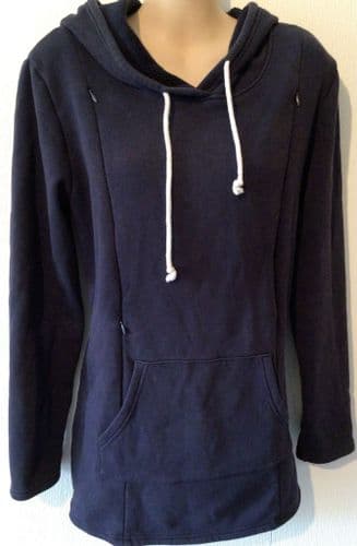 CHICO JACKS NAVY BLUE ZIP NURSING HOODIE SIZE 16
