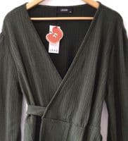 CIDER OLIVE GREEN KNIT WRAP DRESS BNWT SIZE XL 14-16