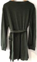 CIDER OLIVE GREEN KNIT WRAP DRESS BNWT SIZE XL 14-16