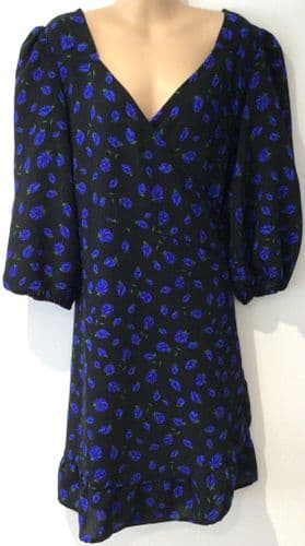 DOROTHY PERKINS MATERNITY BLACK FLORAL WRAP DRESS BNWT SIZE 20
