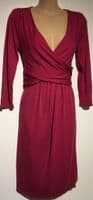 ENVIE DE FRAISE RASPBERRY PINK 3/4 MATERNITY & NURSING JERSEY DRESS SIZE 14/16