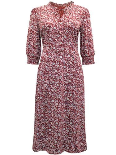 EX SEASALT BURNT ORANGE FELICITY JERSEY TEA DRESS SIZE 10