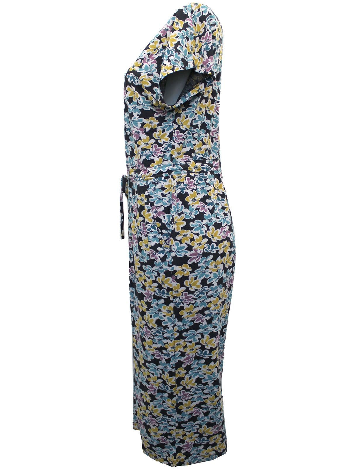 Seasalt Women's Jersey Jumpsuit – Green Field Floral Trail Rose – SS New