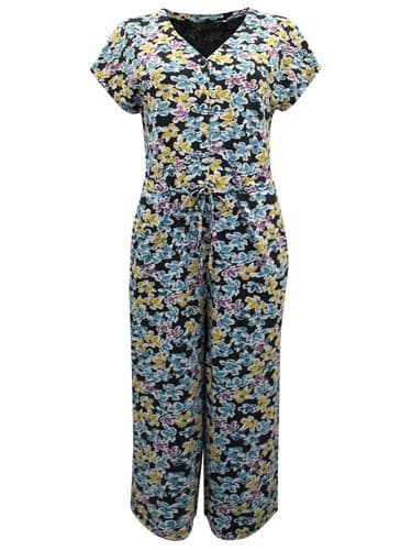 EX SEASALT ROSE TRELLIS BRUSHED BUTTERCUPS BUTTON JUMPSUIT NEW SIZE 8