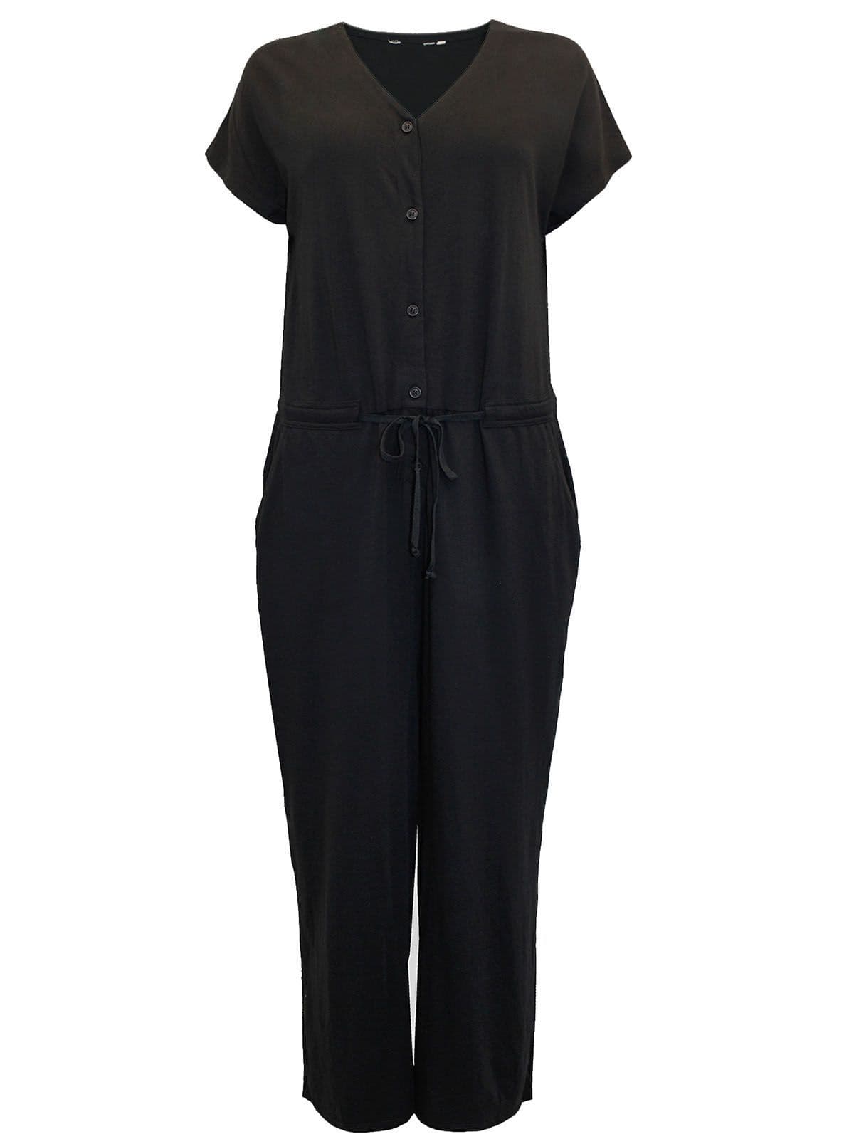 thumbnail image 2 of Seasalt Women's Short Sleeve Jumpsuit - Green Field Floral Pattern, Jersey Fabric 2 of 6
