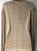 FAT FACE BEIGE FLORAL JERSEY WRAP TOP SIZE 12
