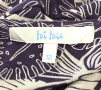 FAT FACE BEIGE/PURPLE WRAP JERSEY SUN DRESS SIZE 12