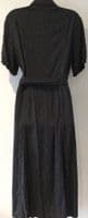FAT FACE BLACK SPOTTY BUTTON SHIRT MIDI DRESS SIZE 16