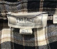 FAT FACE BLACK/WHITE CHECKED BUTTON SHIRT MIDI DRESS SIZE 12