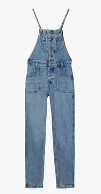Fat Face Carrie blue denim button dungarees/jumpsuit size 14