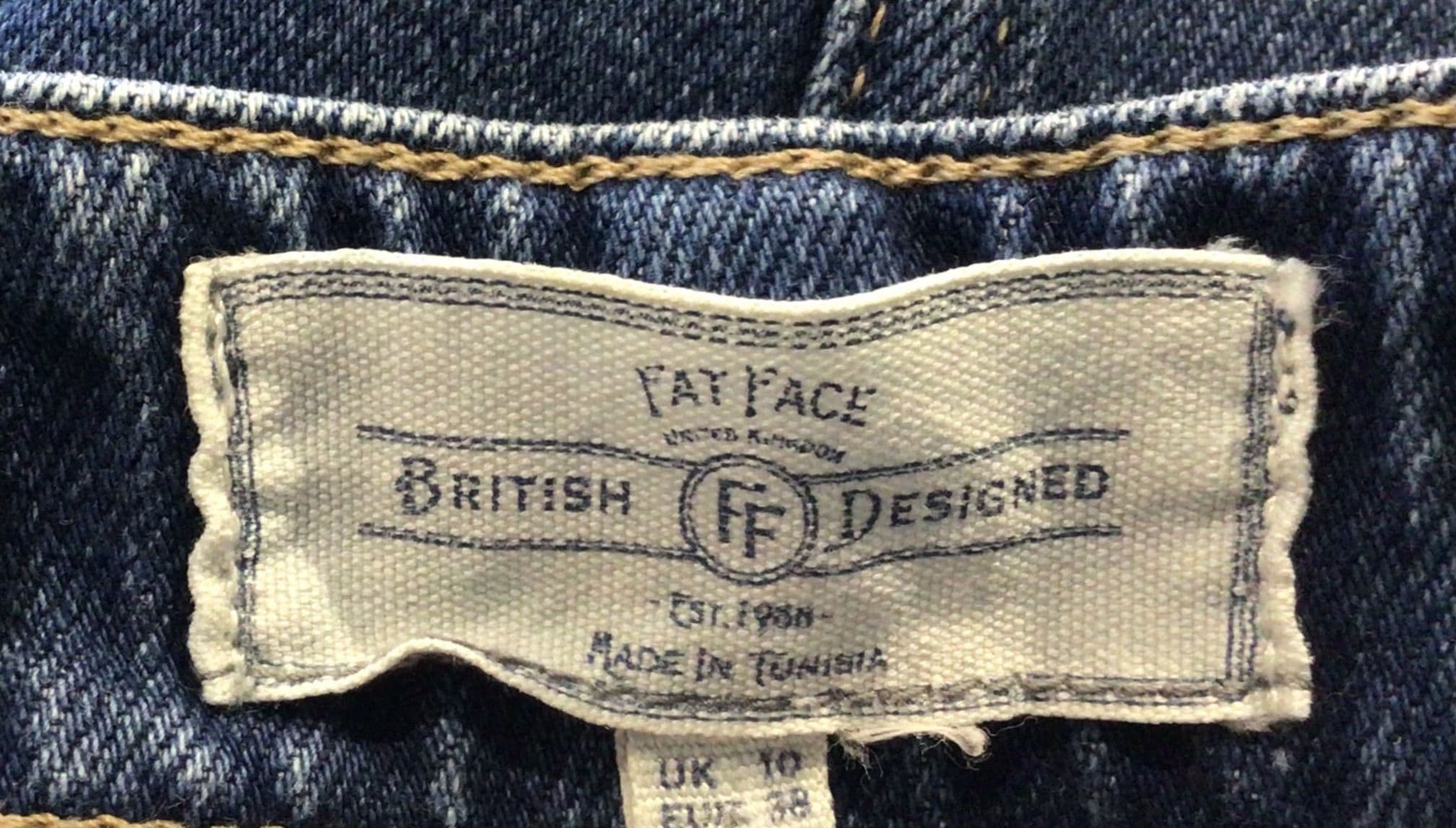 fat face denim pinafore dress FAT FACE DENIM BUTTONED PINAFORE DRESS WITH POCKETS SIZE 10