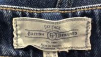 FAT FACE DENIM BUTTONED PINAFORE DRESS WITH POCKETS SIZE 10