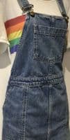 FAT FACE DENIM DUNGAREE DRESS WITH POCKETS SIZE 10