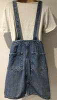FAT FACE DENIM DUNGAREE DRESS WITH POCKETS SIZE 10