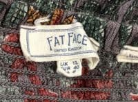 FAT FACE GREY TROPICAL FLOWER BUTTON CROP DUNGAREES/JUMPSUIT SIZE 12