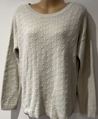 FAT FACE IVORY SIDE BUTTON JUMPER SIZE 12