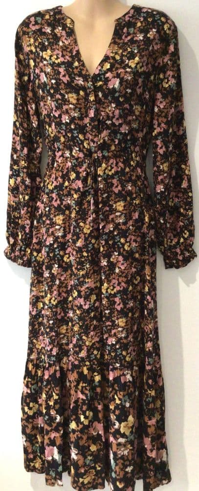 FAT FACE JOYCE SCATTER PRINT BUTTON SHIRT MAXI DRESS BNWT SIZE 8