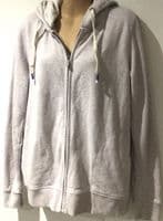 FAT FACE LILAC/IVORY MARL ZIP FRONT HOODIE SIZE M 12/14