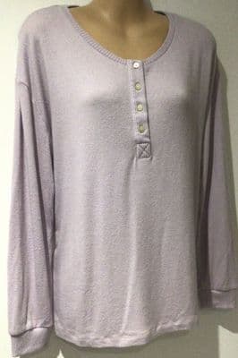 FAT FACE LILAC KNIT BUTTON JUMPER TOP SIZE 12