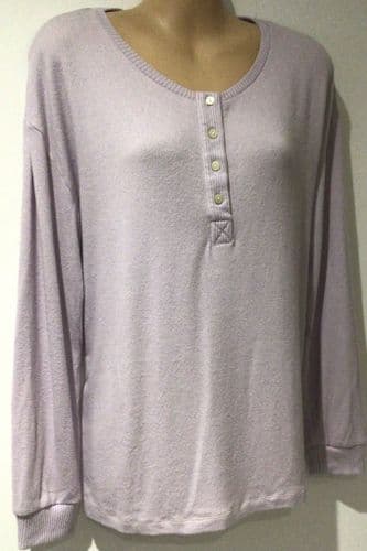 FAT FACE LILAC KNIT BUTTON JUMPER TOP SIZE 12