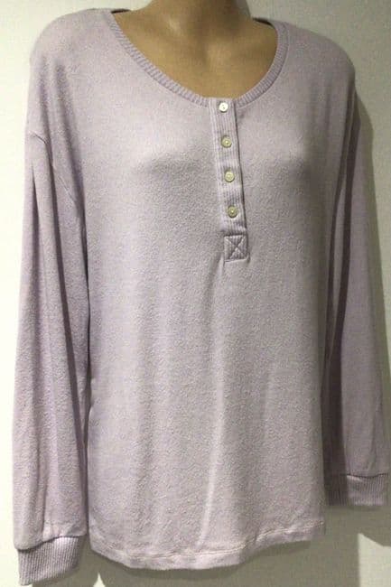 FAT FACE LILAC KNIT BUTTON JUMPER TOP SIZE 12
