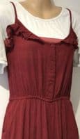 FAT FACE MAROON BUTTON CROP DUNGAREES/JUMPSUIT SIZES 12 & 16