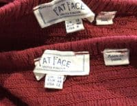 FAT FACE MAROON BUTTON CROP DUNGAREES/JUMPSUIT SIZES 12 & 16