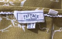 FAT FACE MUSTARD FLORAL WRAP LONG SLEEVED MIDI DRESS SIZE 12
