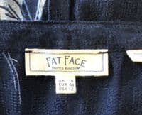 FAT FACE NAVY FLORAL TEXTURED WRAP DRESS SIZE 16