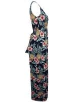 FAT FACE NAVY PINEAPPLE PRINT WRAP MAXI DRESS SIZE 12