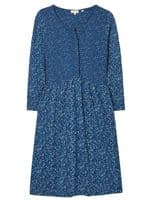 FAT FACE NINA BLUE BUTTONED TUNIC DRESS WITH POCKETS NEW SIZE 6
