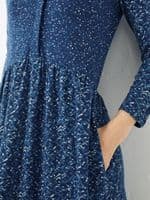 FAT FACE NINA BLUE BUTTONED TUNIC DRESS WITH POCKETS NEW SIZE 6