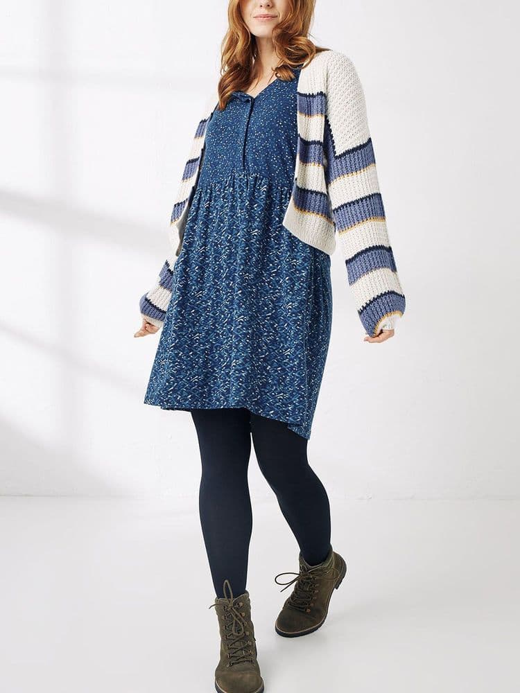 FAT FACE NINA BLUE BUTTONED TUNIC DRESS WITH POCKETS NEW SIZES 6-20