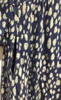 FAT FACE NINA BLUE PRINT BUTTONED TUNIC DRESS WITH POCKETS SIZE 12