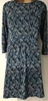 FAT FACE NINA TEAL JERSEY BUTTON TUNIC DRESS SIZE 10