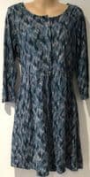 FAT FACE NINA TEAL JERSEY BUTTON TUNIC DRESS SIZE 12