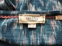 FAT FACE NINA TEAL JERSEY BUTTON TUNIC DRESS SIZE 12