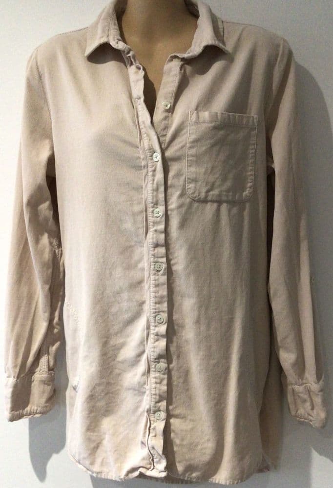 FAT FACE PALE PINK CORD SIDE POCKET SHIRT SIZE 12