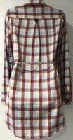 FAT FACE RED COTTON CHECKED TUNIC SHIRT SIZE 10