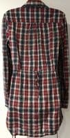 FAT FACE RED/NAVY COTTON CHECKED TUNIC SHIRT SIZE 12