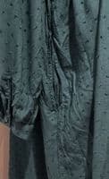 FAT FACE TURQUOISE DOBBY EMBROIDERED BUTTON SHIRT DRESS SIZE 22