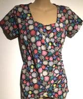FRUGI BLOOM FLORAL MATERNITY & NURSING T-SHIRT SIZE L 14-16