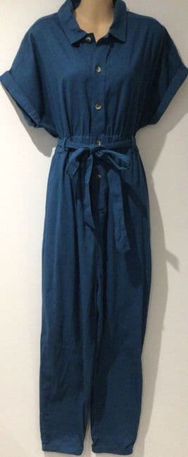 FRUGI BLOOM HANNAH DEEP SEA BLUE MATERNITY & NURSING JUMPSUIT SIZES 14 & 16