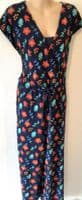 FRUGI BLOOM NAVY/RED FLORAL MATERNITY & NURSING JUMPSUIT SIZE 12