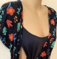 FRUGI BLOOM NAVY/RED FLORAL MATERNITY & NURSING JUMPSUIT SIZE 12