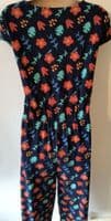 FRUGI BLOOM NAVY/RED FLORAL MATERNITY & NURSING JUMPSUIT SIZE 12