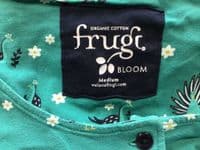 FRUGI BLOOM TEAL PEACOCK PRINT MATERNITY & NURSING JUMPSUIT SIZE M 12-14