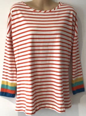 FRUGI MATERNITY ONLY OVERSIZED STRIPE JERSEY TOP NEW SIZE 12+